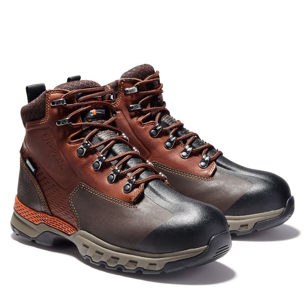 Bocanci Pro Timberland Barbati Maro/Negrii - Downdraft 6\" Alloy Toe - Romania - HKNZBD510